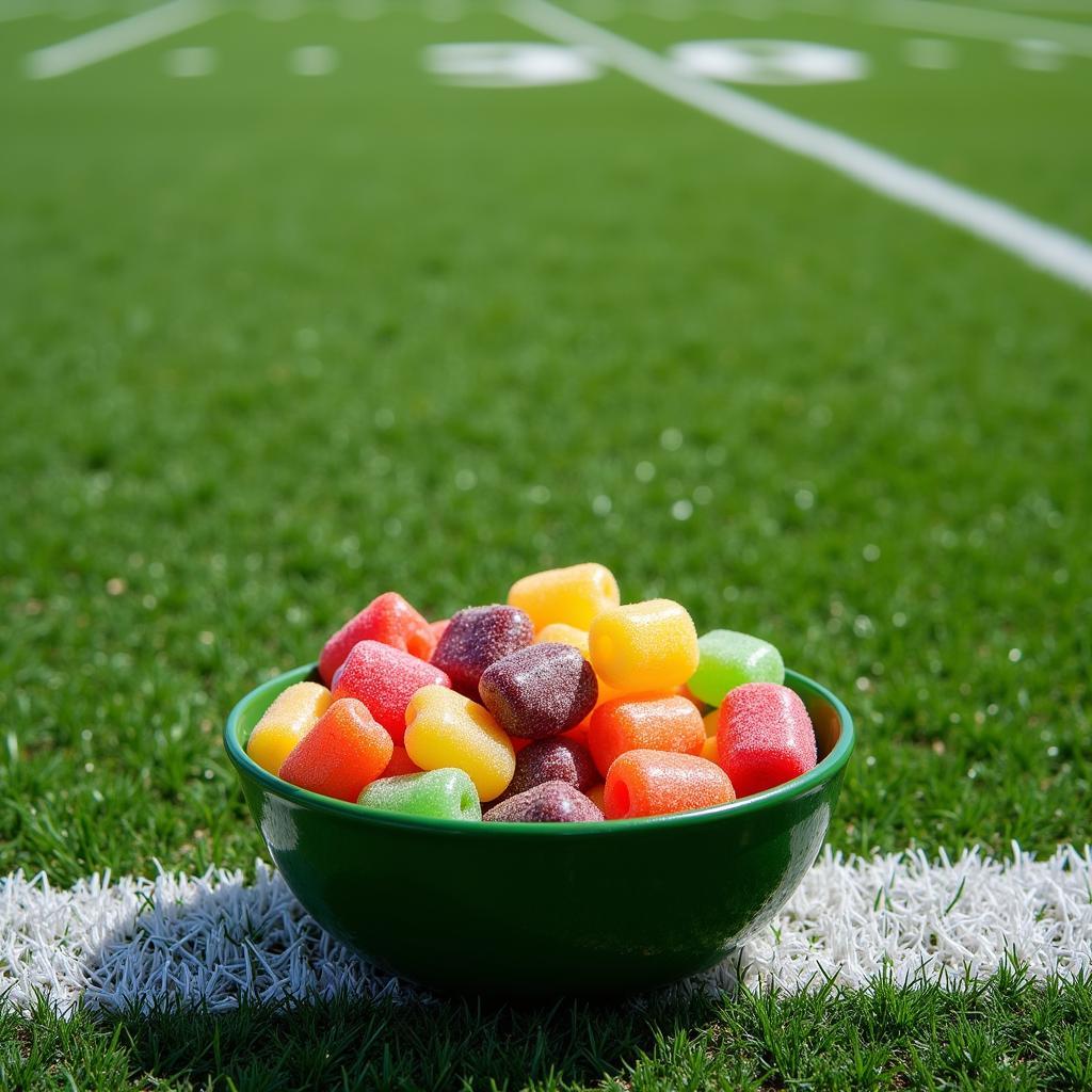 Sugar-Free Candy on a Football Field