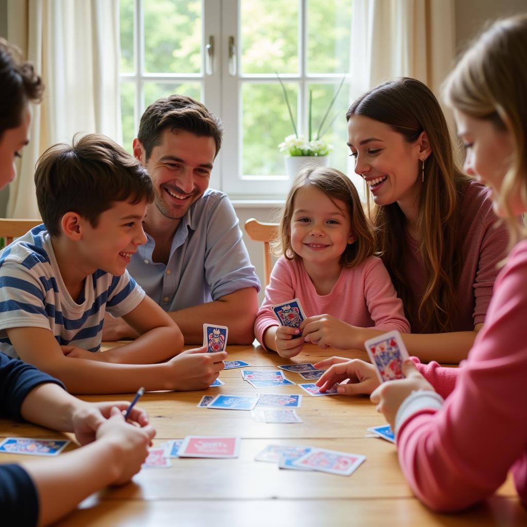 Family Game Night with Cards