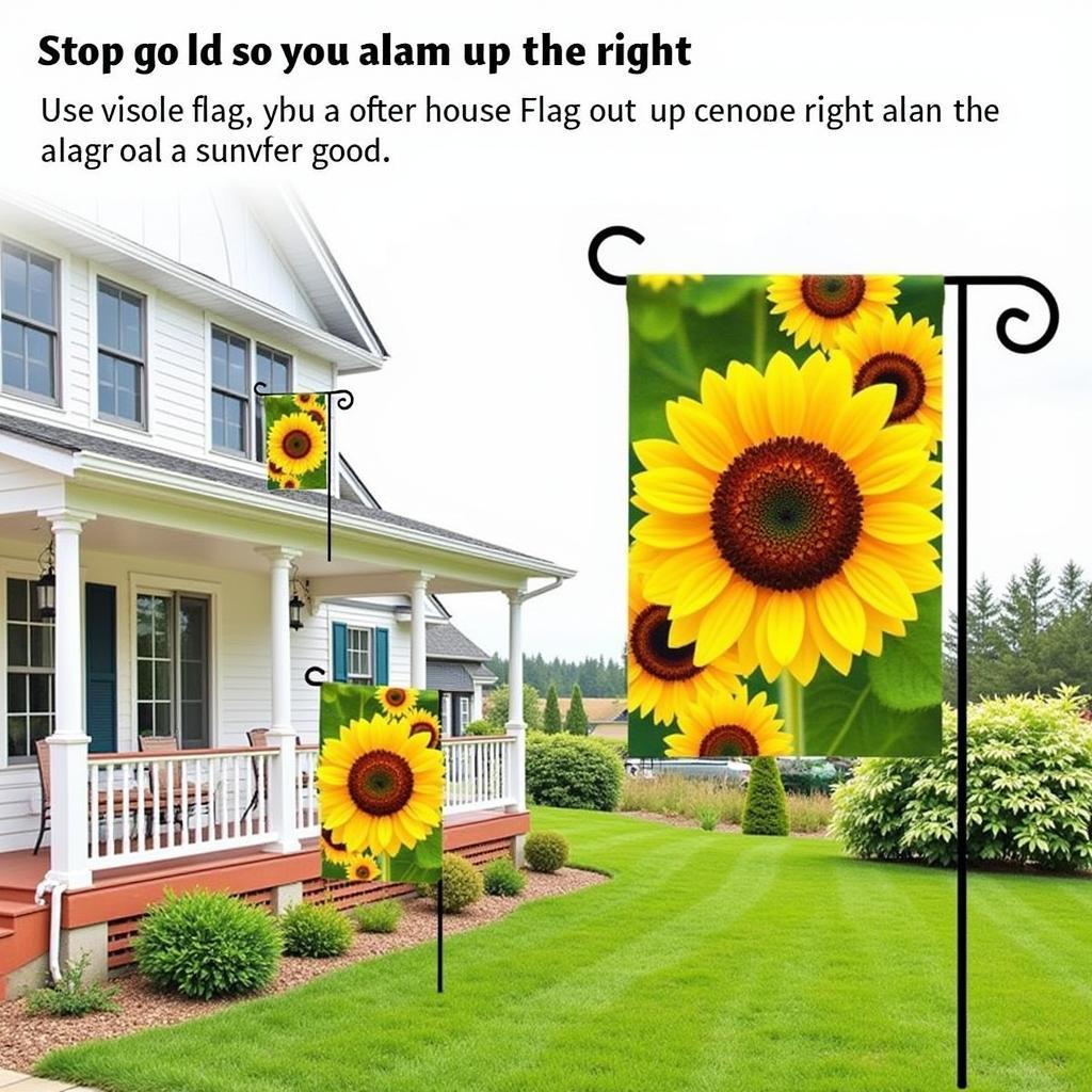 Sunflower House Flag Sizes and Placement Options