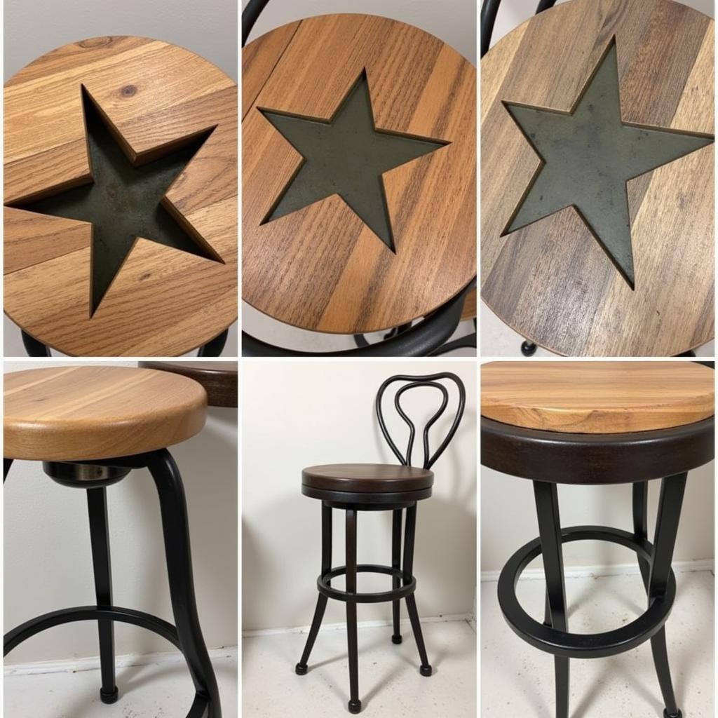 Different Materials and Finishes of Texas Star Bar Stools