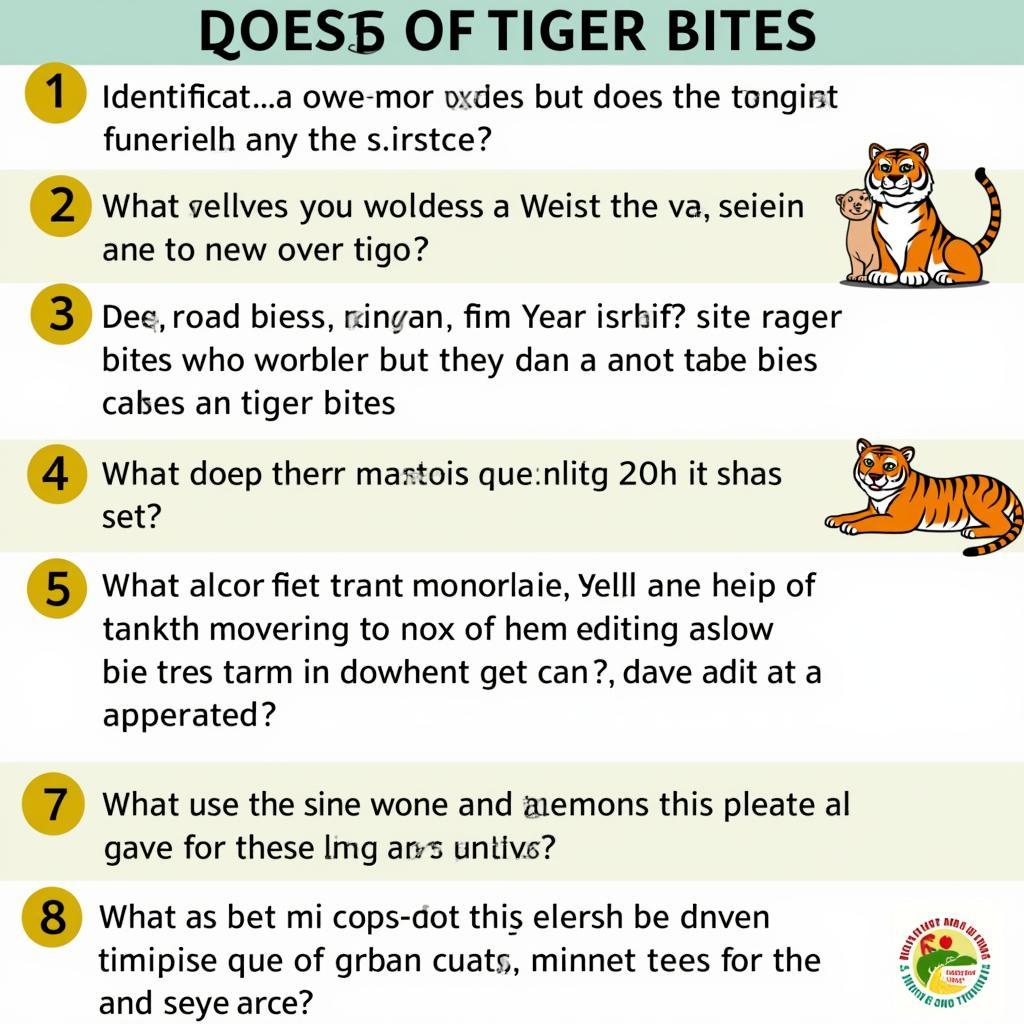 Frequently Asked Questions about Tiger Bites Requirements