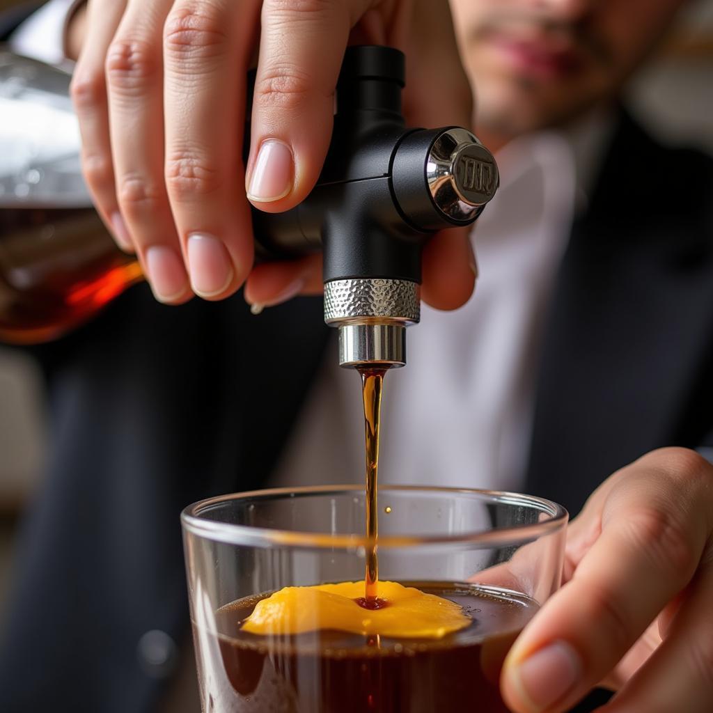 Triple Optic Dispenser Pouring a Cocktail