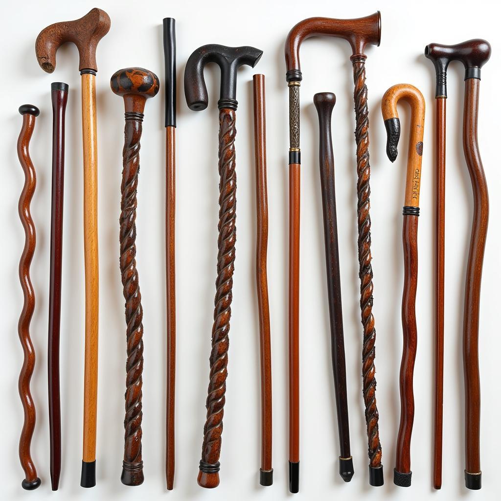 Collection of Twisted Walking Sticks