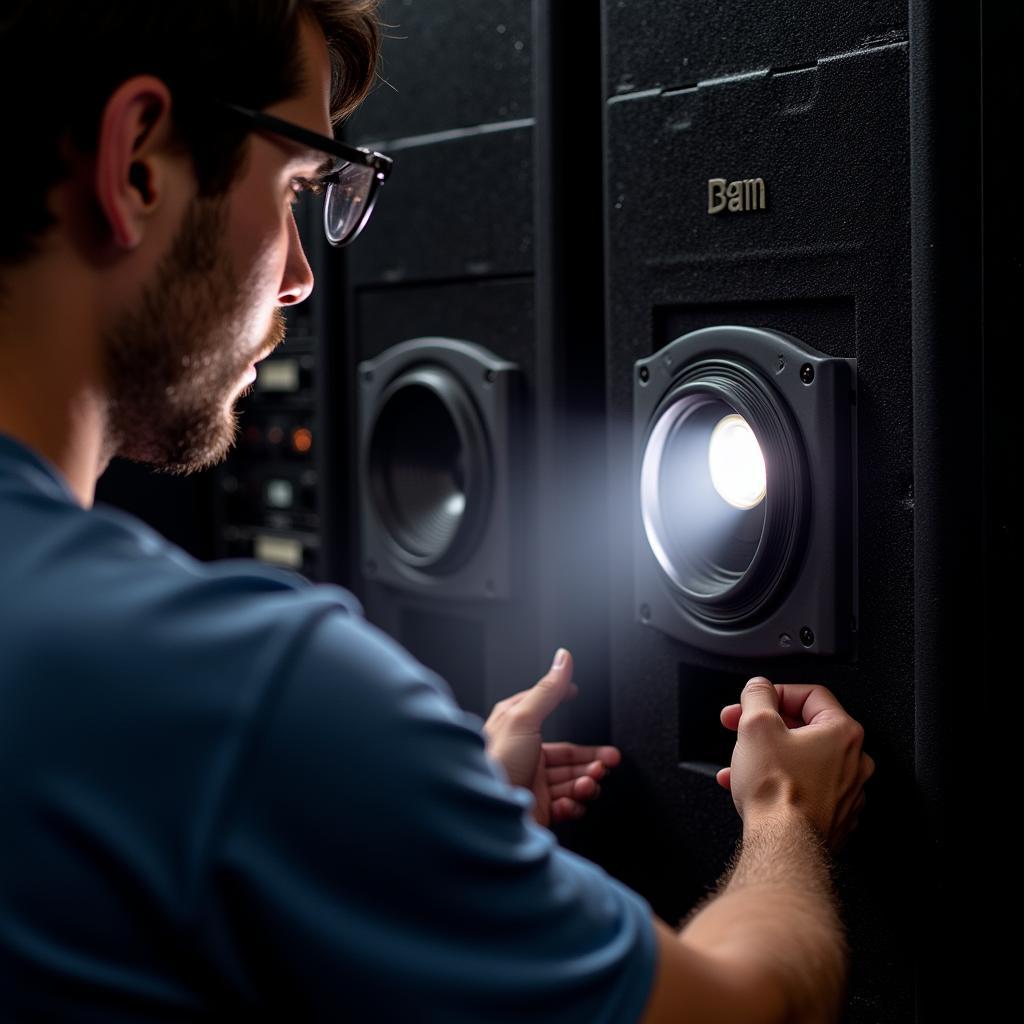 Inspecting Used Line Array Speakers