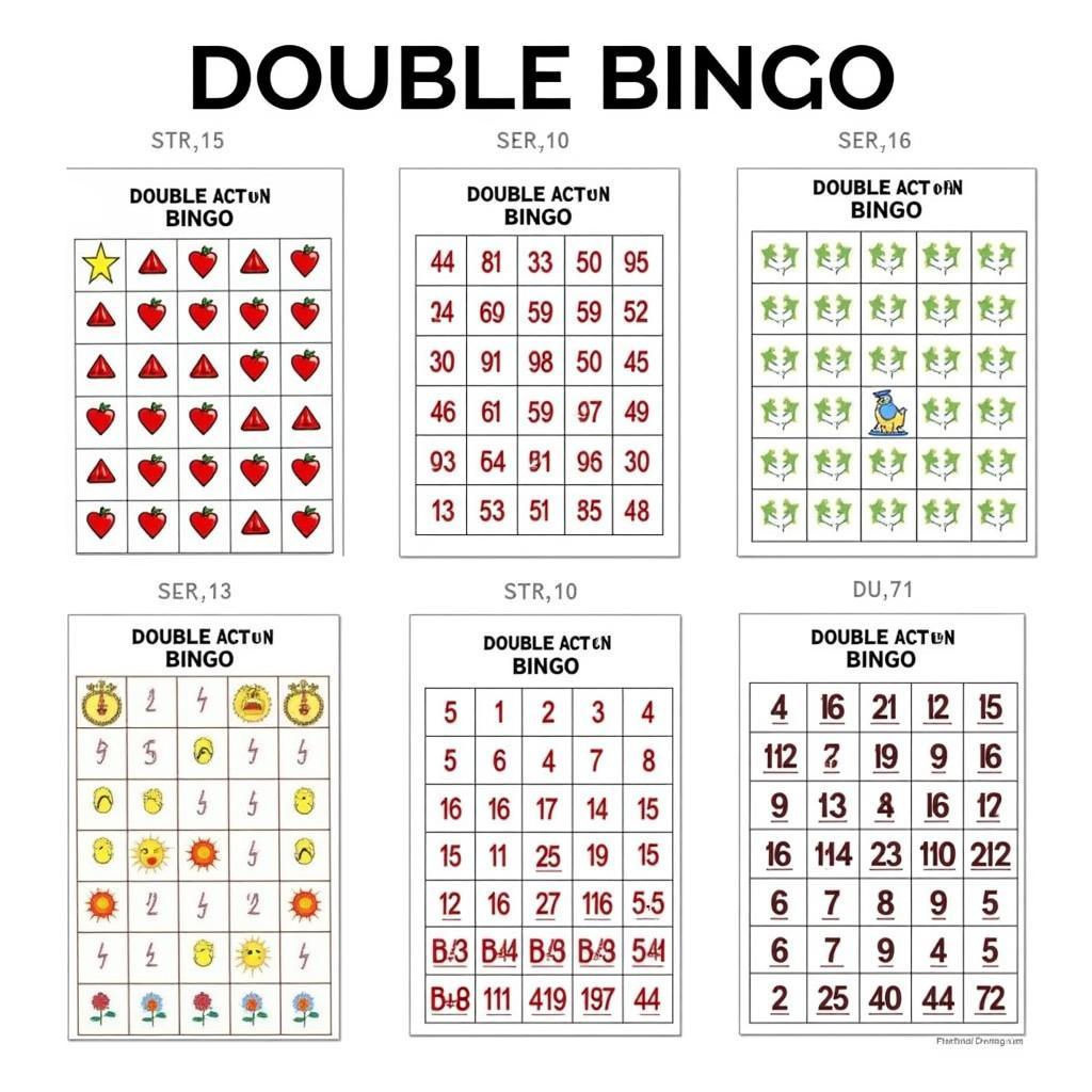 Variations of Double Action Bingo Cards