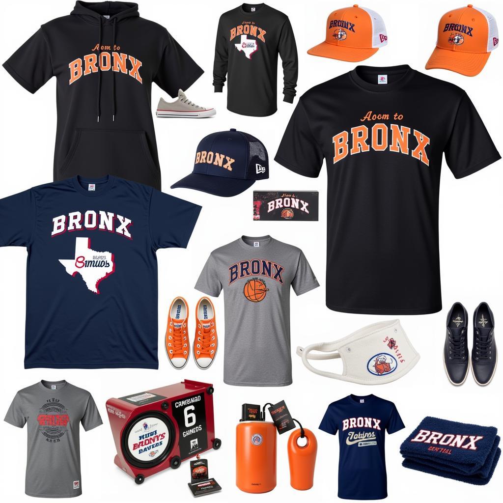 Display of Assorted Bronx Merchandise Items