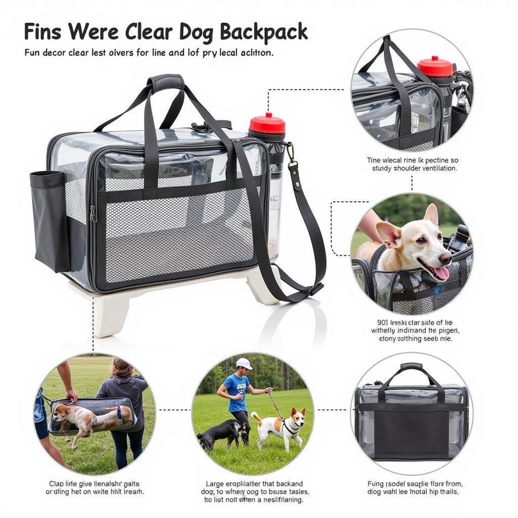 Ventilated Clear Dog Backpack Ideal for Hiking