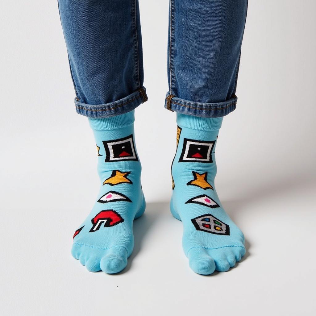 Video Game Dress Socks with a Casual Outfit