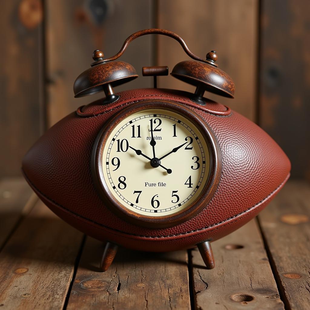 Vintage Football Clock with Leather Straps