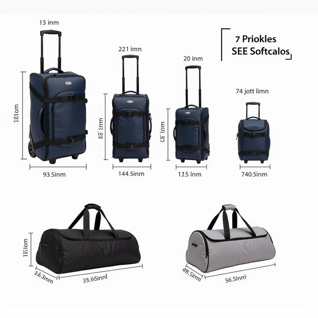 Different Sizes of Wheeled Softball Bags