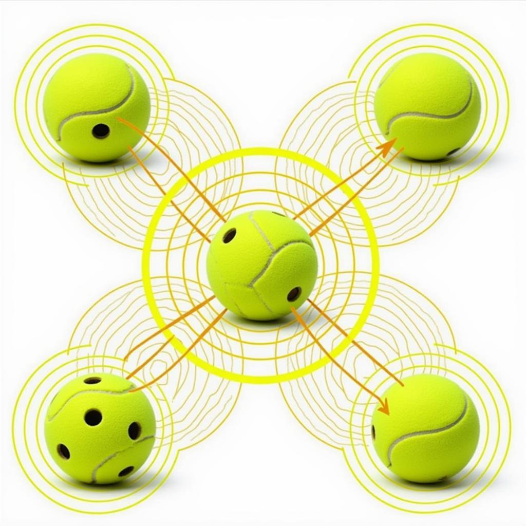 Close-up of different wiffle ball hole patterns and their impact on aerodynamics