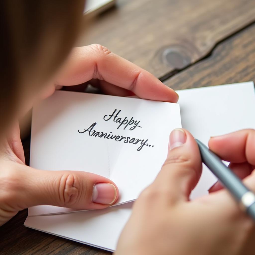 Writing a Heartfelt Name Anniversary Card