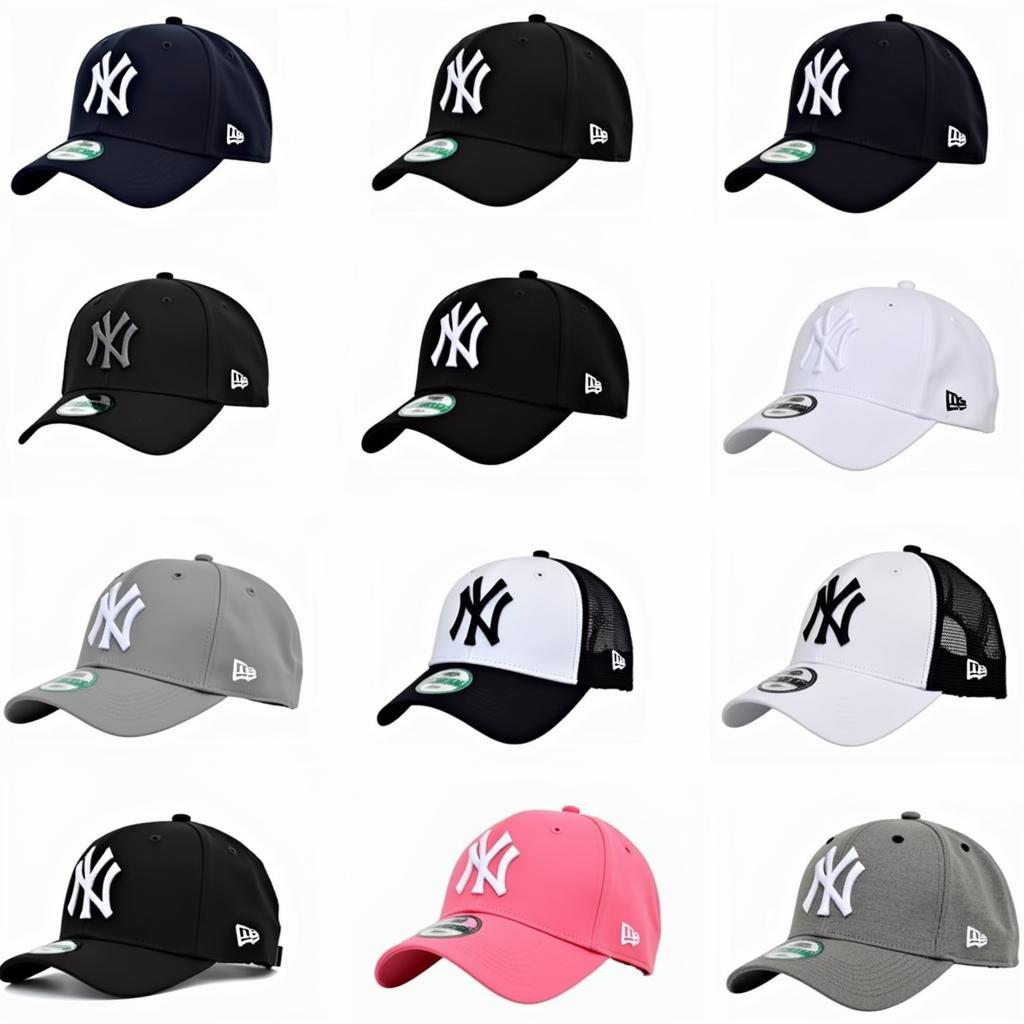 Different Styles of Yankees Hats with Apple